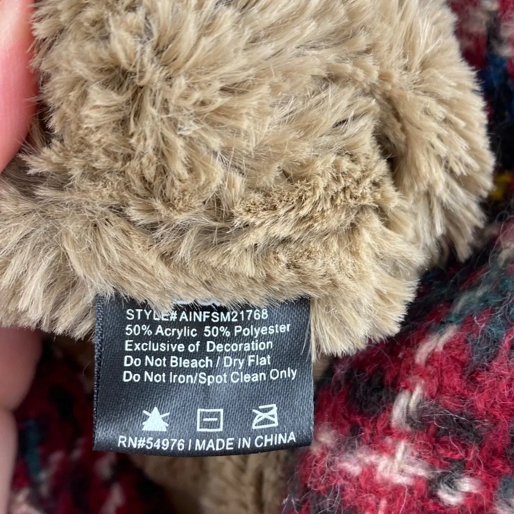 D & Y Plaid Infinity Scarf Soft Fuzzy & Warm